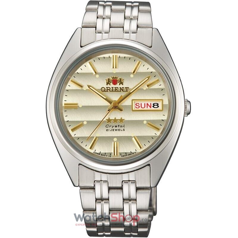 Ceas Barbatesc Elegant Orient Champagne THREE STAR FAB0000DC9 Automatic Original cu Comanda Online