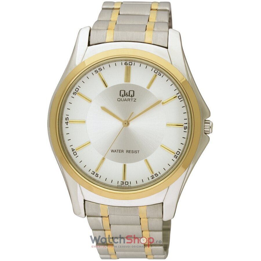 Ceas Q&Q Barbatesc Elegant Argintiu Q206J401Y Quartz Original cu Comanda Online