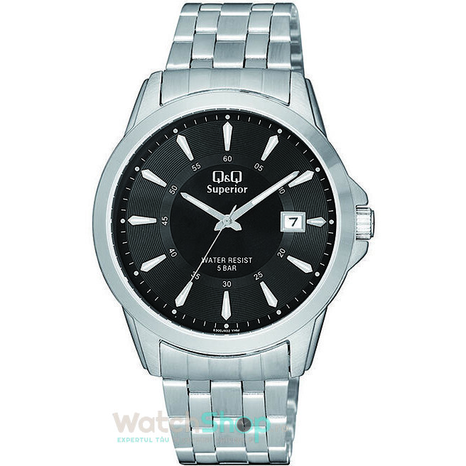 Ceas Barbatesc Elegant Q&Q Negru Superior S300J202Y Quartz Original cu Comanda Online