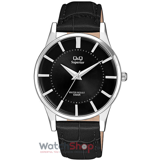 Ceas Barbatesc Elegant Q&Q Negru Superior S308J312Y Quartz Original cu Comanda Online