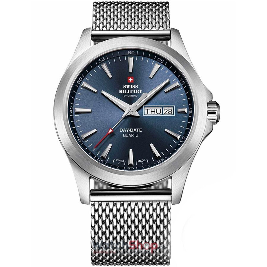 Ceas Swiss Military Barbatesc Elegant Albastru inchis by CHRONO SMP36040.03 Quartz Original cu Comanda Online