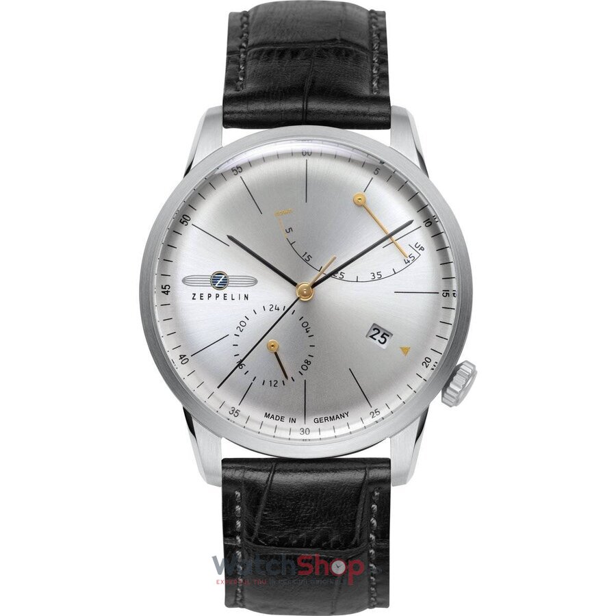 Ceas Barbatesc Elegant Zeppelin Argintiu FLATLINE 7366-4 Automatic Original cu Comanda Online