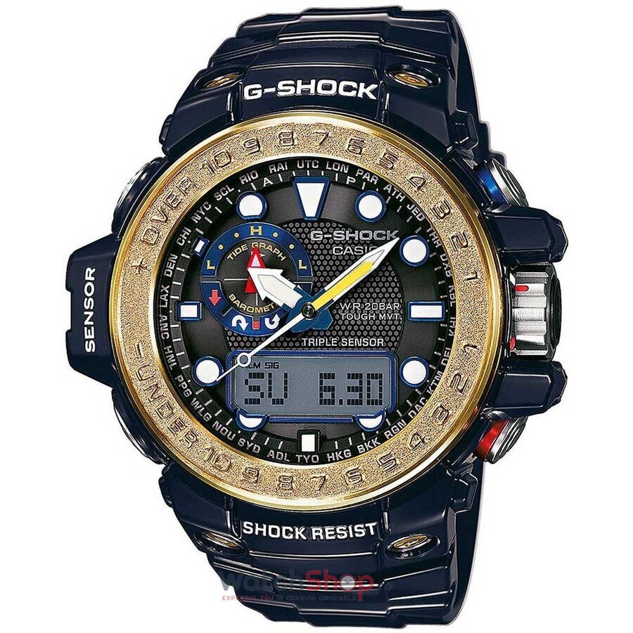 Ceas Barbatesc Outdoor Casio Negru G-SHOCK GWN-1000F-2A Gulfmaster Quartz Original cu Comanda Online