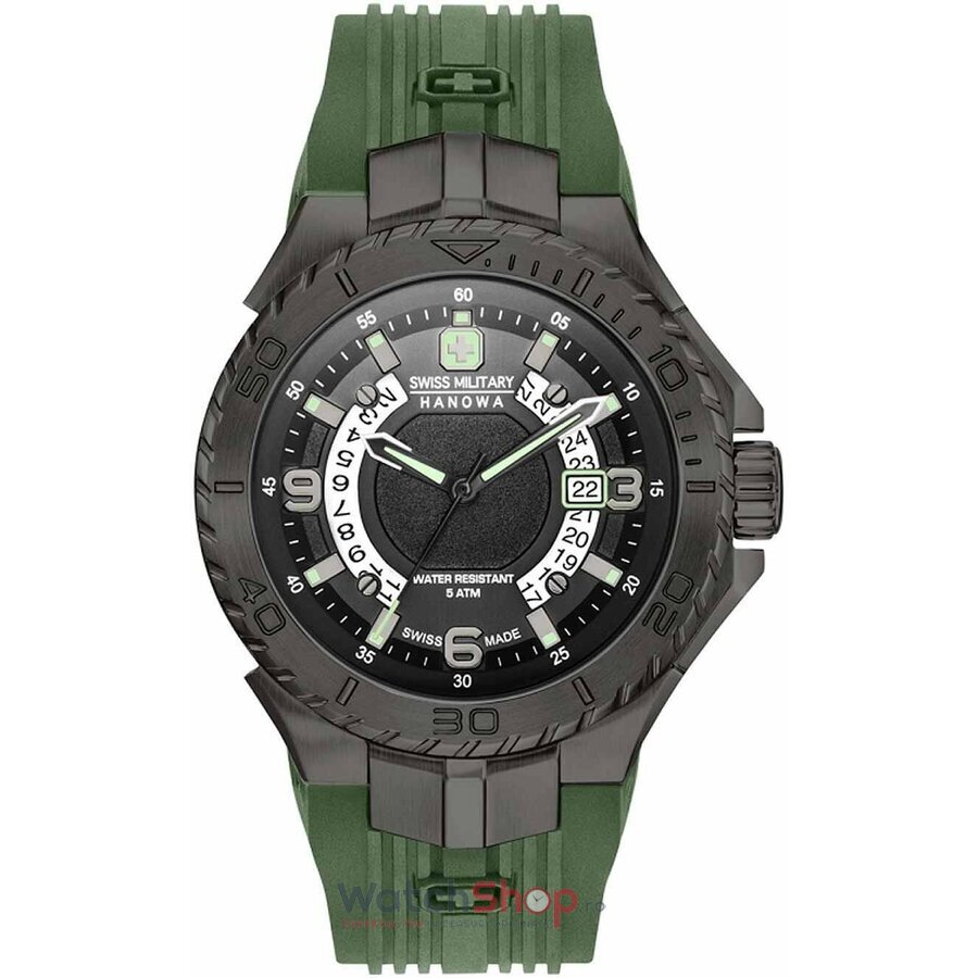 Ceas Swiss Military Barbatesc Outdoor Negru Seaman 06-4327.13.007.06 Quartz Original cu Comanda Online