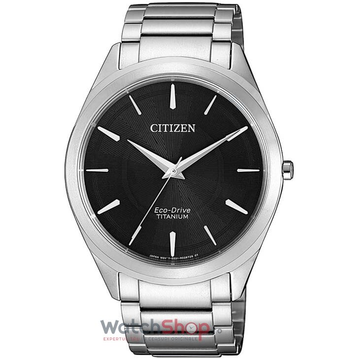 Ceas Citizen Barbatesc Sport Negru Eco Drive BJ6520-82E Titanium Eco-Drive Original cu Comanda Online