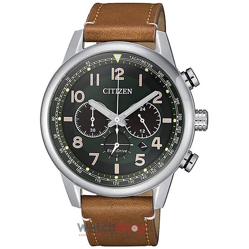 Ceas Citizen Barbatesc Sport Verde y CA4420-21X Chronograph Eco-Drive Original cu Comanda Online