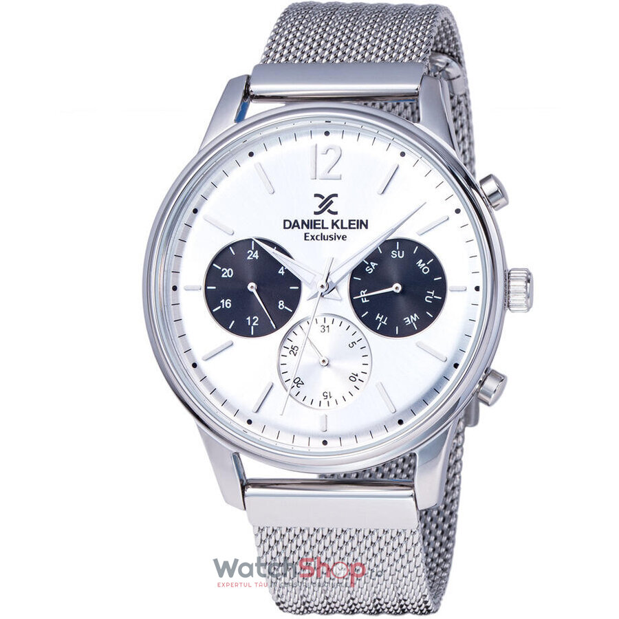 Ceas Barbatesc Sport Daniel Klein Argintiu Exclusive DK11906-1 Quartz Original cu Comanda Online