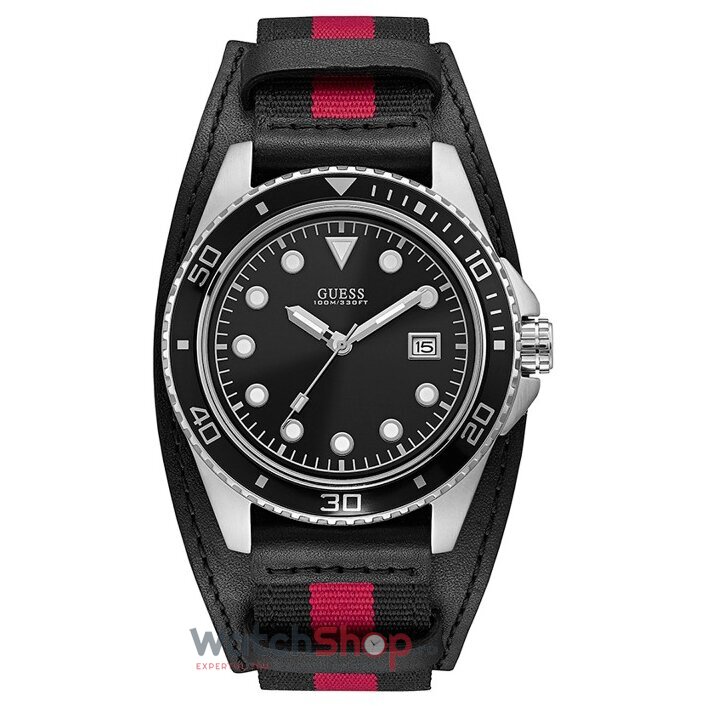 Ceas Guess Barbatesc Sport Negru CREW W1051G1 Quartz Original cu Comanda Online