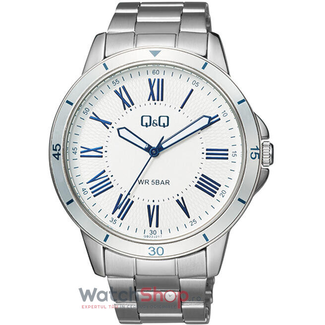 Ceas Barbatesc Sport Q&Q Alb QB22J217Y Quartz Original cu Comanda Online