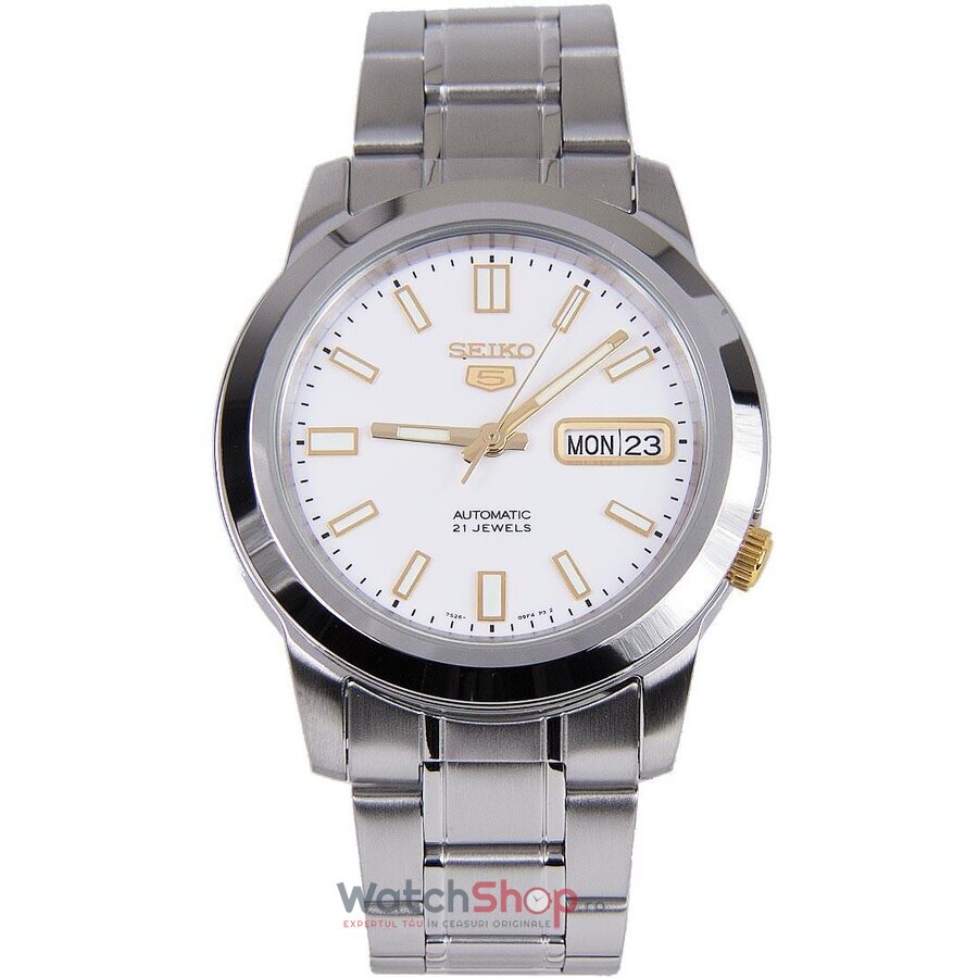 Ceas Barbatesc Sport Seiko Alb SNKK07K1 5 Automatic Original cu Comanda Online