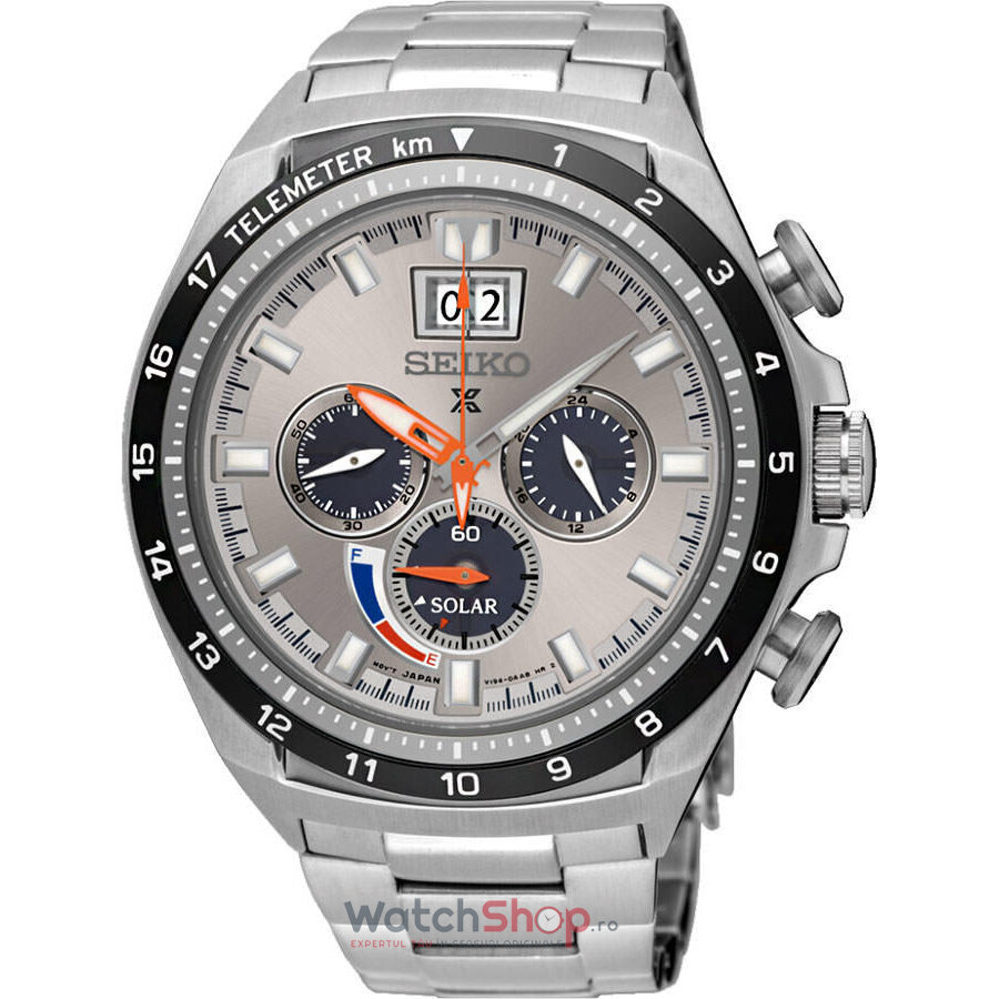 Ceas Barbatesc Sport Seiko Gri PROSPEX SSC599P1 Quartz Solar Original cu Comanda Online