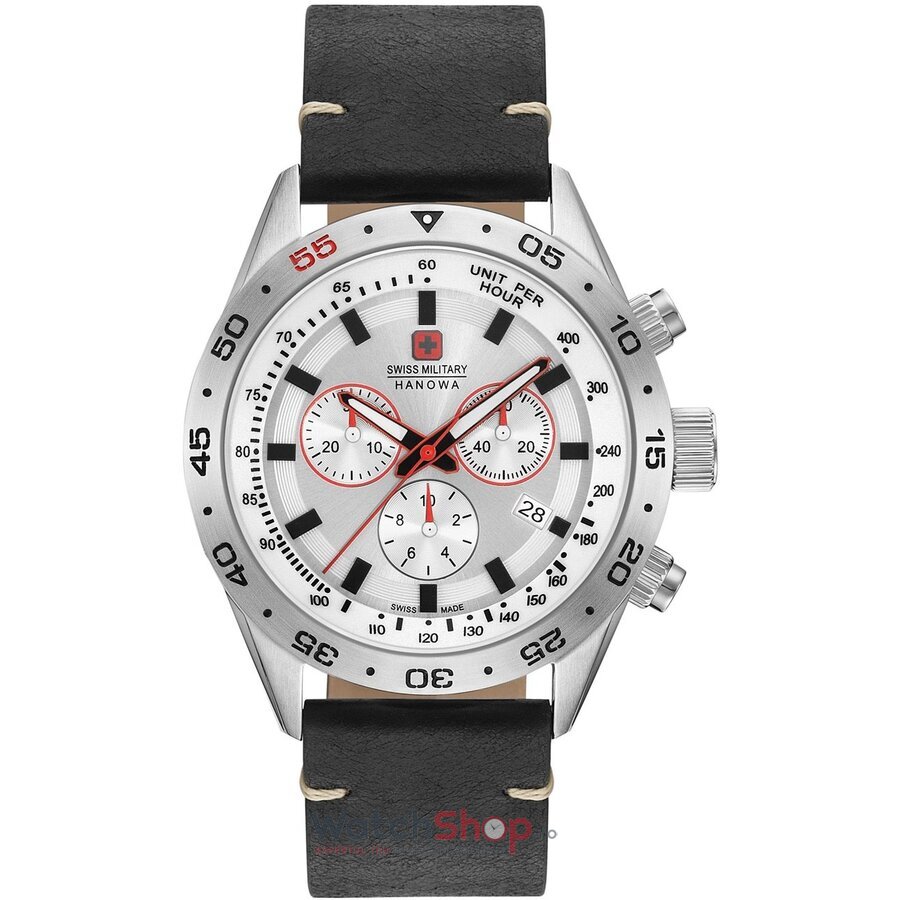 Ceas Swiss Military Barbatesc Sport Argintiu by Hanowa Air 06-4318.04.001 Challenger Pro Cronograf Quartz Original cu Comanda Online