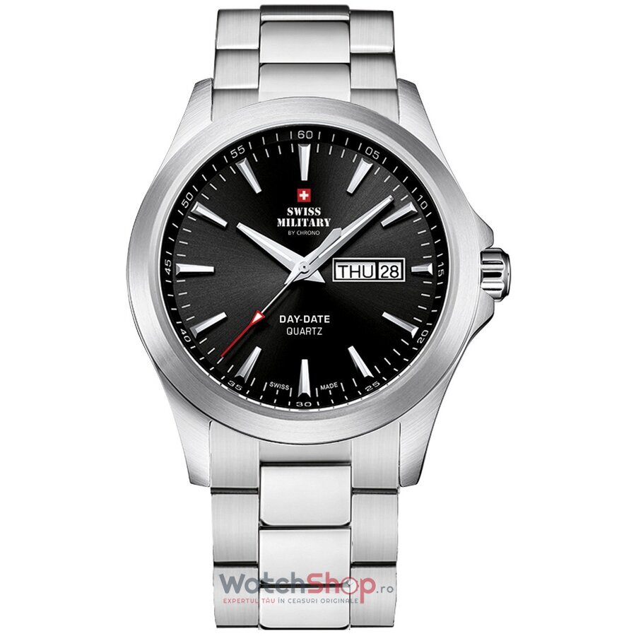 Ceas Swiss Military Barbatesc Sport Negru by Chrono SMP36040.22 Quartz Original cu Comanda Online