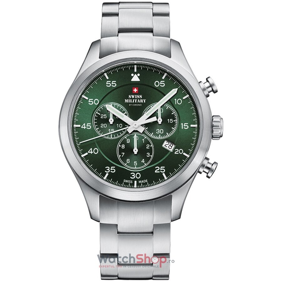 Ceas Swiss Military Barbatesc Sport Verde by Chrono SM34076.03 Cronograf Quartz Original cu Comanda Online