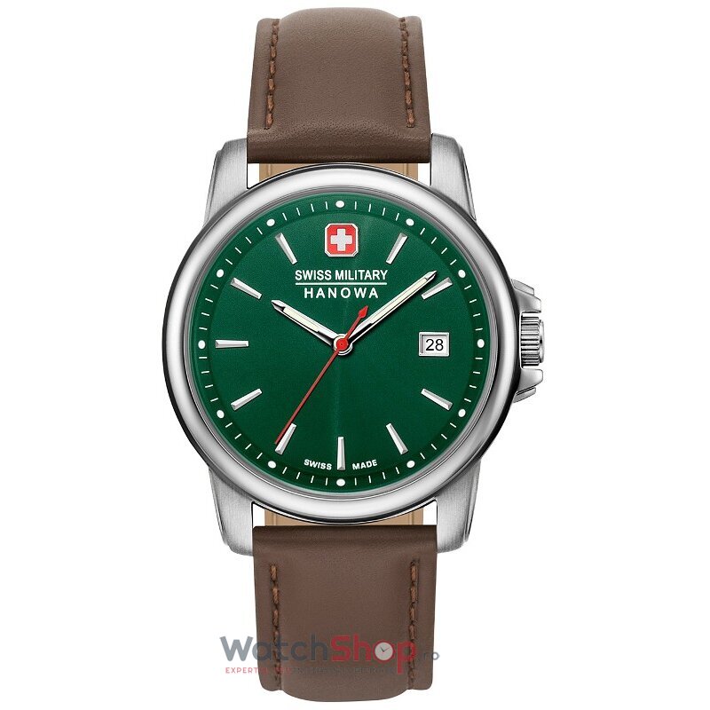 Ceas Swiss Military Barbatesc Sport Verde by HANOWA 06-4230.7.04.006 Swiss Recruit II Quartz Original cu Comanda Online