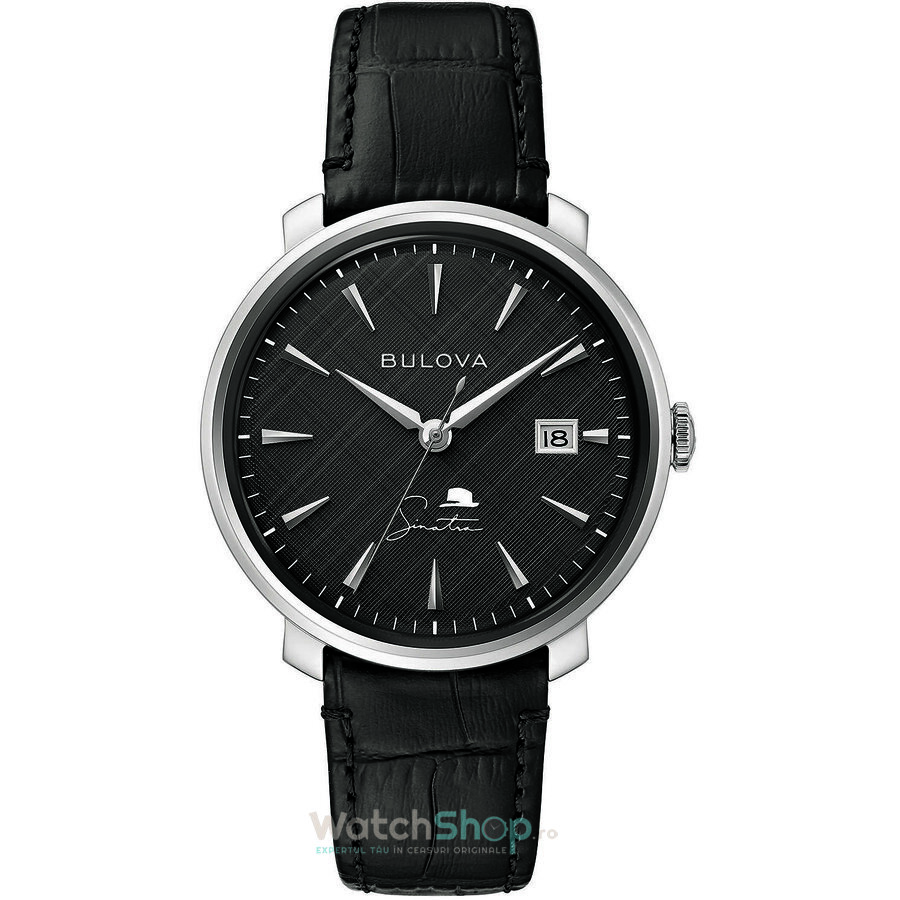 Ceas Bulova Original Barbatesc Elegant Negru FRANK SINATRA 96B360 Automatik Automatic cu Comanda Online