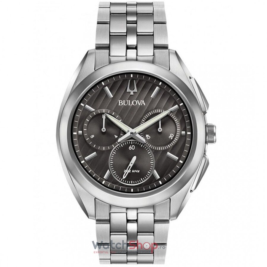 Ceas Bulova Original Barbatesc Sport Gri CURV 96A186 Chronograph Quartz cu Comanda Online