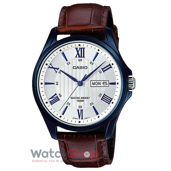 Ceas Casio Casual Barbatesc MTP-1384BUL-5AVDF Bleu Quartz cu Comanda Online