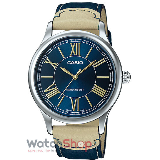 Ceas Casio Casual Barbatesc MTP-E113L-2ADF Bleumarin Quartz cu Comanda Online