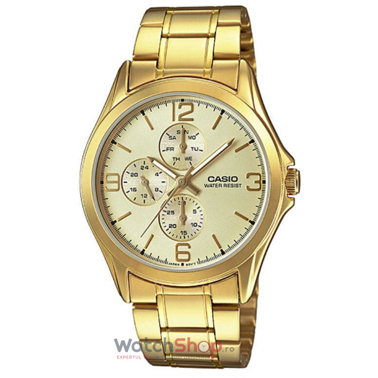 Ceas Casio Casual Barbatesc STANDARD MTP-V301G-9AUDF Auriu Quartz cu Comanda Online