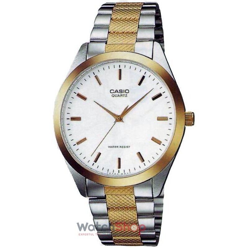 Ceas Casio Original Barbatesc Casual Alb MTP-1274SG-7ADF Quartz cu Comanda Online