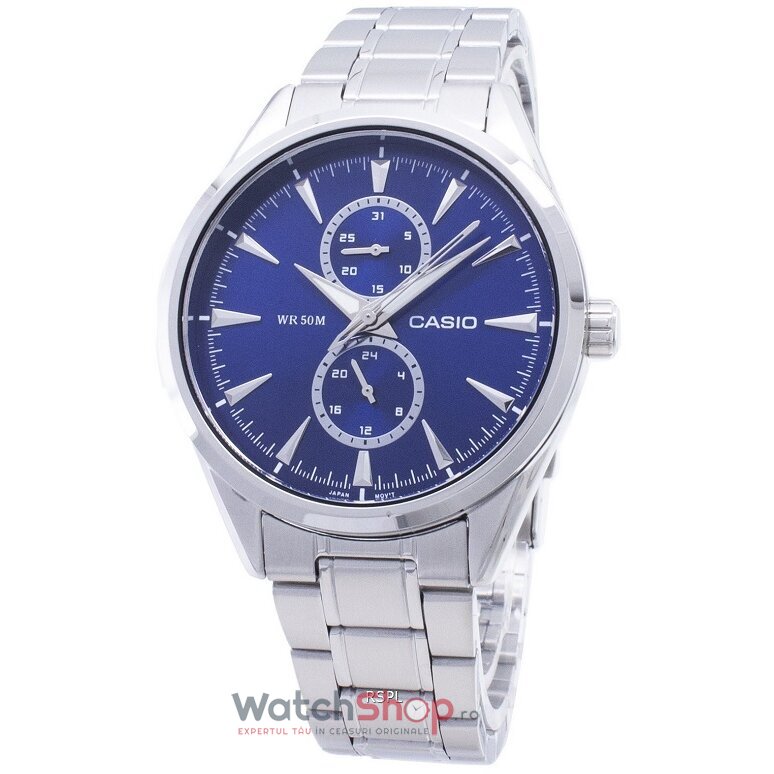 Ceas Casio Original Barbatesc Casual Albastru ENTICER MTP-SW340D-2AV Quartz cu Comanda Online