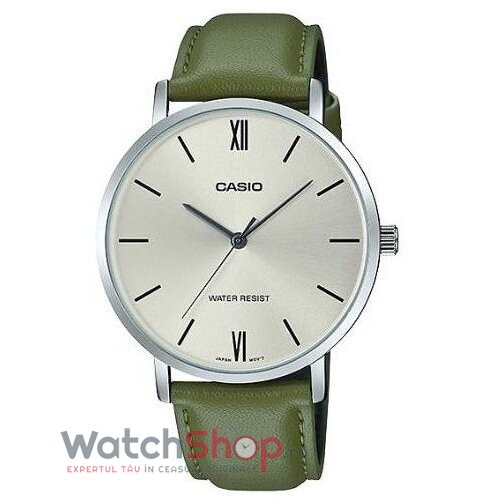 Ceas Casio Original Barbatesc Casual Argintiu DRESS MTP-VT01L-3BUDF Quartz cu Comanda Online