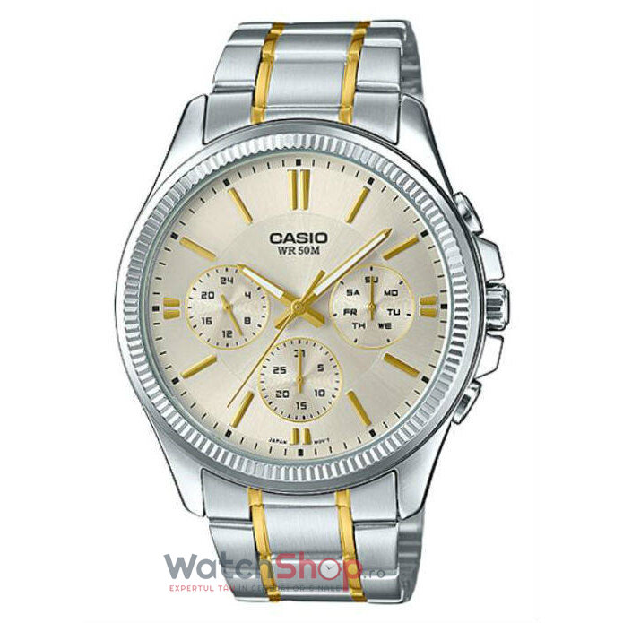 Ceas Casio Original Barbatesc Casual-Sport Argintiu MTP-1375SG-9A Quartz cu Comanda Online