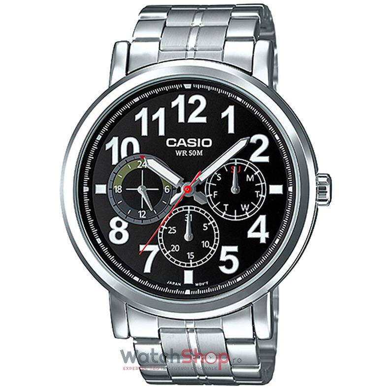 Ceas Casio Original Barbatesc Casual-Sport Negru MTP-E309D-1A Quartz cu Comanda Online