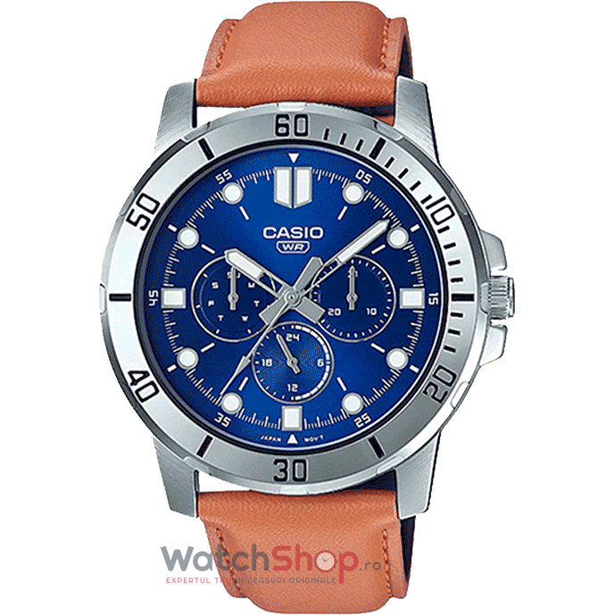 Ceas Casio Original Barbatesc Sport Albastru DRESS MTP-VD300L-2EUDF Quartz cu Comanda Online