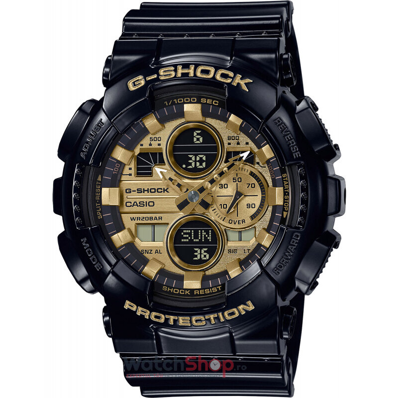 Ceas Casio Original Barbatesc Sport Auriu G-SHOCK GA-140GB-1A1ER Quartz cu Comanda Online