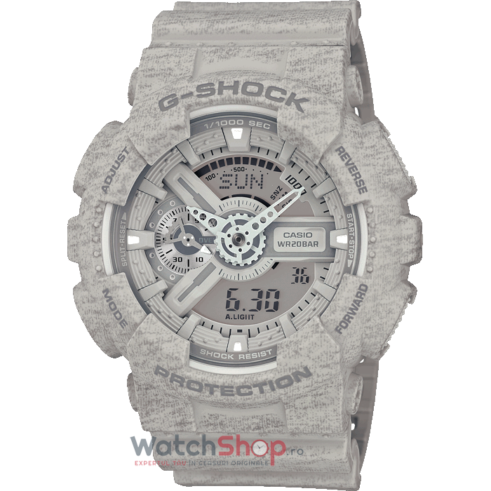 Ceas Casio Original Barbatesc Sport Gri G-SHOCK GA-110HT-8AER Antimagnetic Hyper Colours Quartz cu Comanda Online