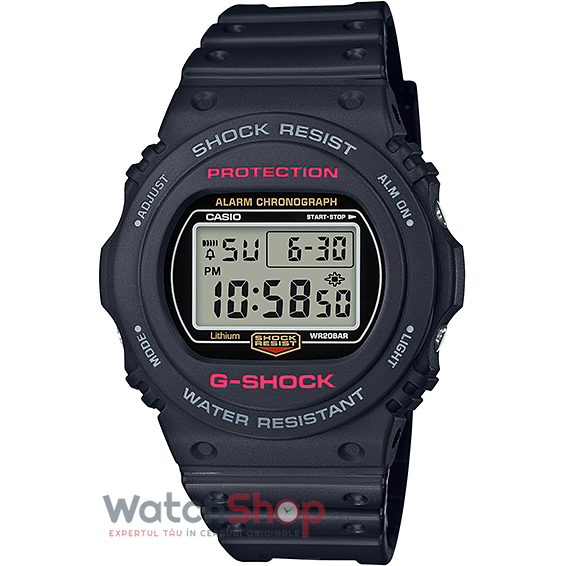 Ceas Casio Original Barbatesc Sport Gri G-Shock DW-5750E-1 35th Anniversary Quartz cu Comanda Online