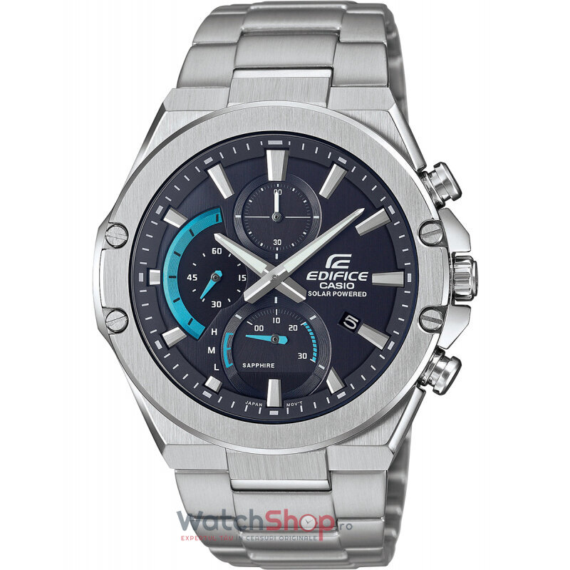 Ceas Casio Original Barbatesc Sport Negru EDIFICE EFS-S560D-1AVUEF Solar cu Comanda Online