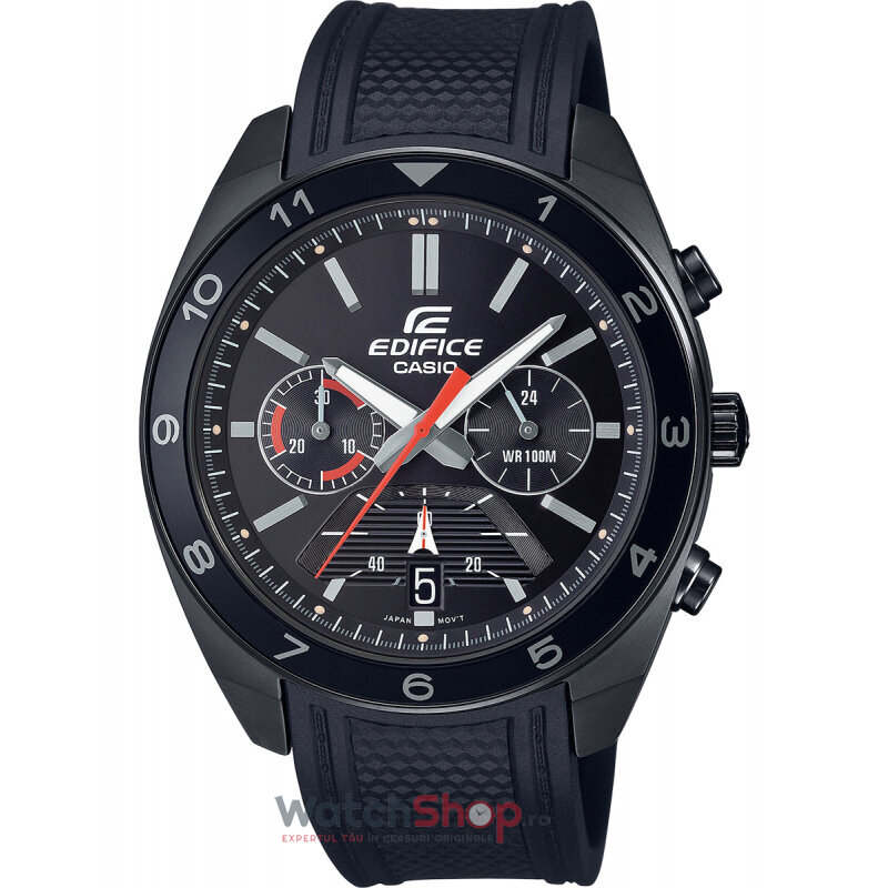 Ceas Casio Original Barbatesc Sport Negru EDIFICE EFV-590PB-1AVUEF Cronograf Quartz cu Comanda Online