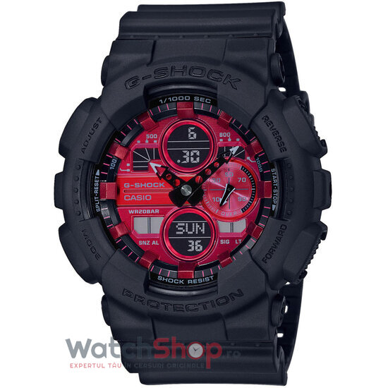 Ceas Casio Original Barbatesc Sport Rosu G-SHOCK GA-140AR-1AER Quartz cu Comanda Online