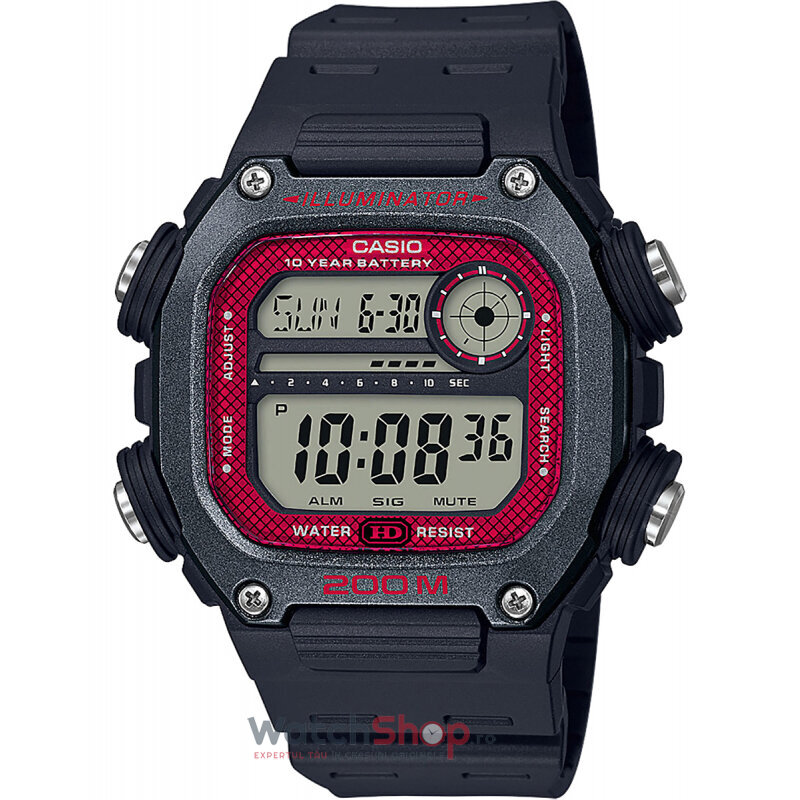 Ceas Casio Original Barbatesc Sport Roz COLLECTION DW-291H-1BVEF Quartz cu Comanda Online