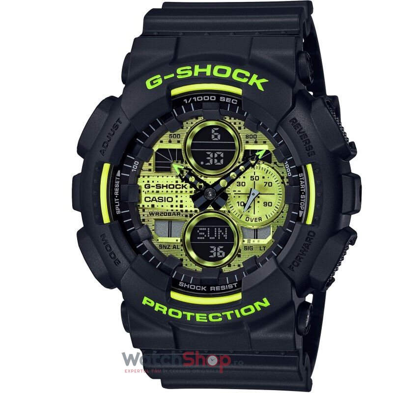 Ceas Casio Original Barbatesc Sport Verde G-SHOCK GA-140DC-1AER Quartz cu Comanda Online