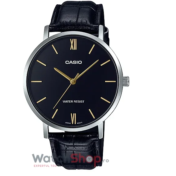 Ceas Casio Original Casual Negru pentru Barbati DRESS MTP-VT01L-1B cu Comanda Online