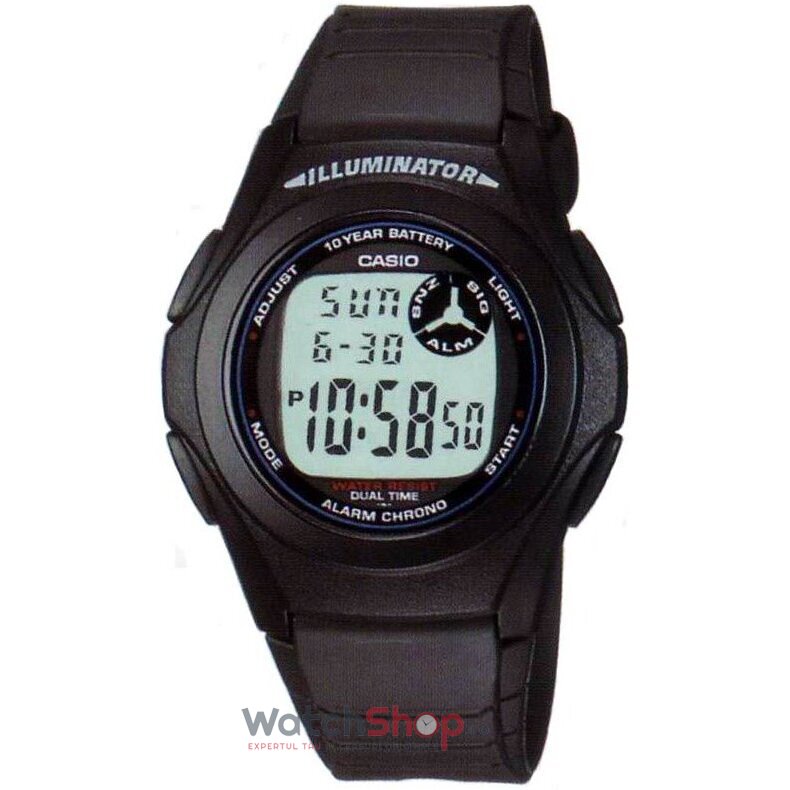 Ceas Casio Sport Barbatesc COLLECTION F-200W-1A Gri Quartz cu Comanda Online