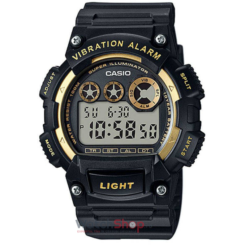 Ceas Casio Sport Barbatesc W-735H-1A2 Vibration Alarm Gri Quartz cu Comanda Online