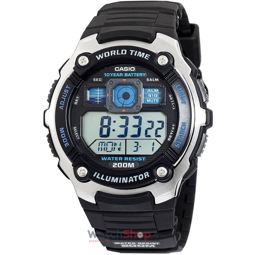 Ceas Casio Sport Barbatesc YOUTH AE-2000W-1A Gri Quartz cu Comanda Online