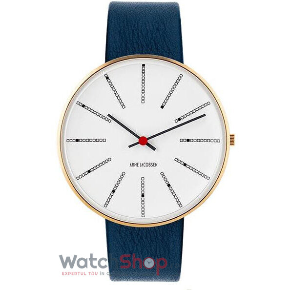 Ceas Casual Arne Jacobsen Barbatesc BANKERS 53108-2004 Alb Quartz Original cu Comanda Online