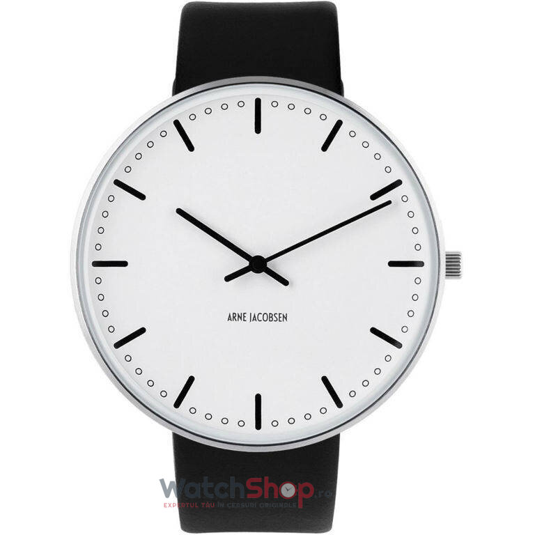 Ceas Casual Arne Jacobsen Barbatesc CITY HALL 53203-2201 Alb Quartz Original cu Comanda Online