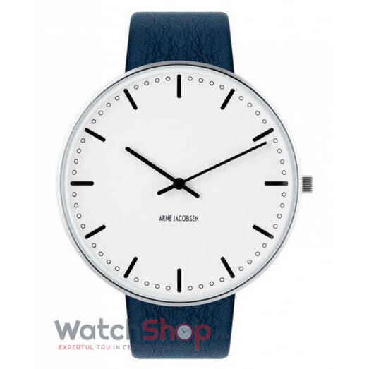 Ceas Casual Arne Jacobsen Barbatesc CITY HALL 53203-2204 Alb Quartz Original cu Comanda Online