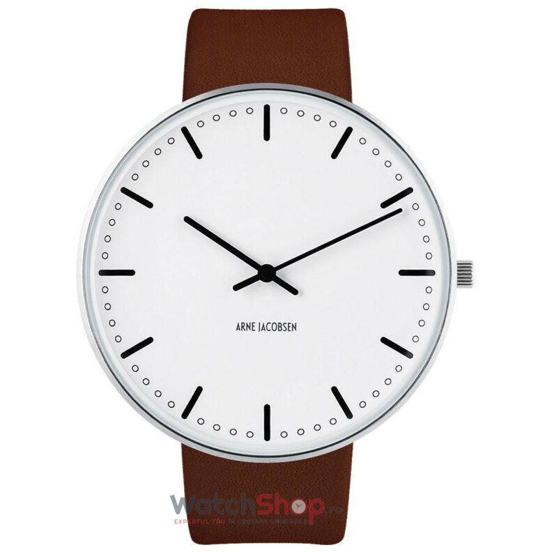 Ceas Casual Arne Jacobsen Barbatesc CITY HALL 53203-2207 L Alb Quartz Original cu Comanda Online