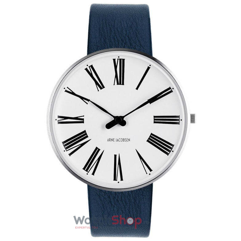 Ceas Casual Arne Jacobsen Barbatesc ROMAN 53302-2004 M Blue Alb Quartz Original cu Comanda Online