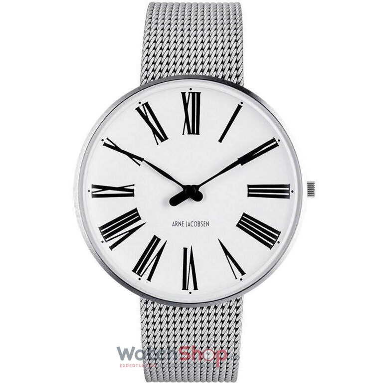 Ceas Casual Arne Jacobsen Barbatesc ROMAN 53302-2008 Mesh M Alb Quartz Original cu Comanda Online