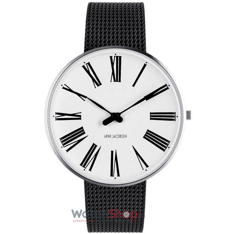 Ceas Casual Arne Jacobsen Barbatesc ROMAN 53302-2010 Mesh M Alb Quartz Original cu Comanda Online