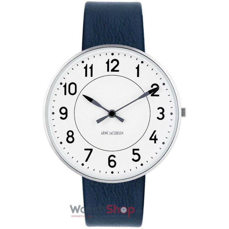 Ceas Casual Arne Jacobsen Barbatesc STATION 53402-2004 Alb Quartz Original cu Comanda Online